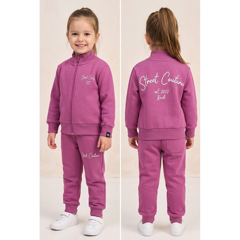 Екип за момиче Rach "Street Couture" /98-122/ в цвят тъмна пепел