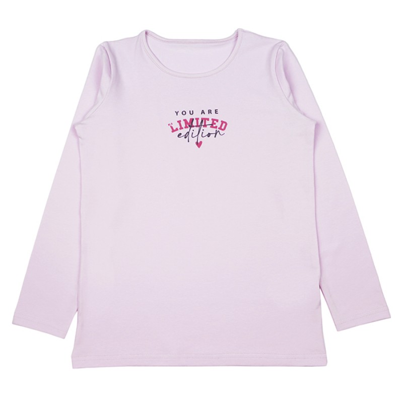 Блуза за момиче "Limited Edition" /122-158/ в светло лилаво