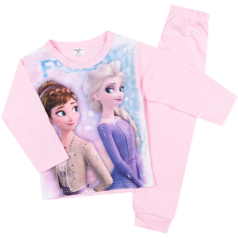 Пижама с дълъг ръкав Анна и Елли /98-116/ в розово