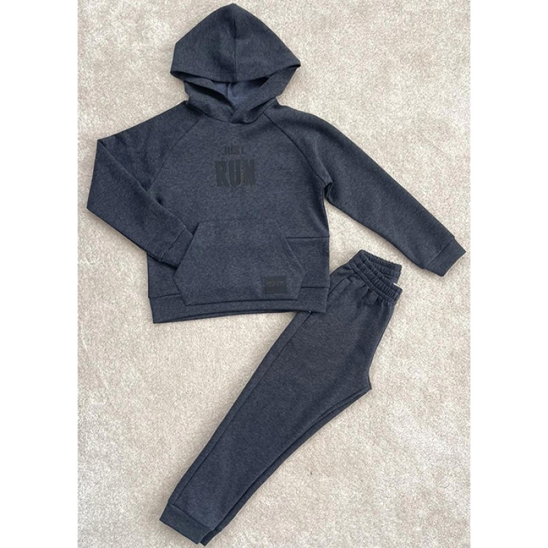 Плътен комплект момче RUN в антрацит м.2 /128-158/ м.401 455-3