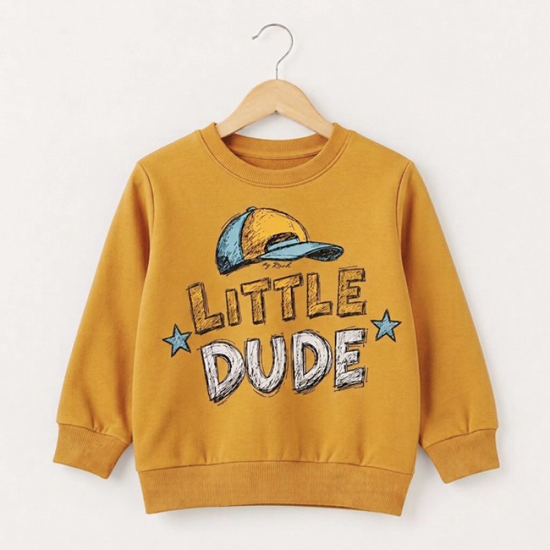 Блуза за момче Rach "Little Dude" /92-110/ в цвят горчица
