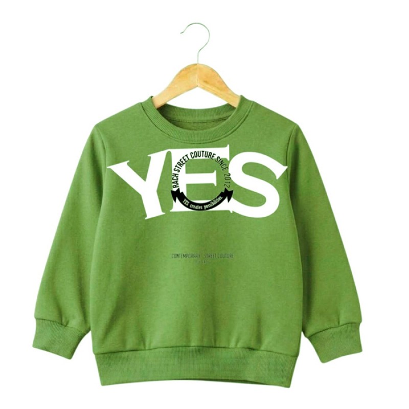 Блуза за момче Rach "YES" /116-158/ в грахово зелено