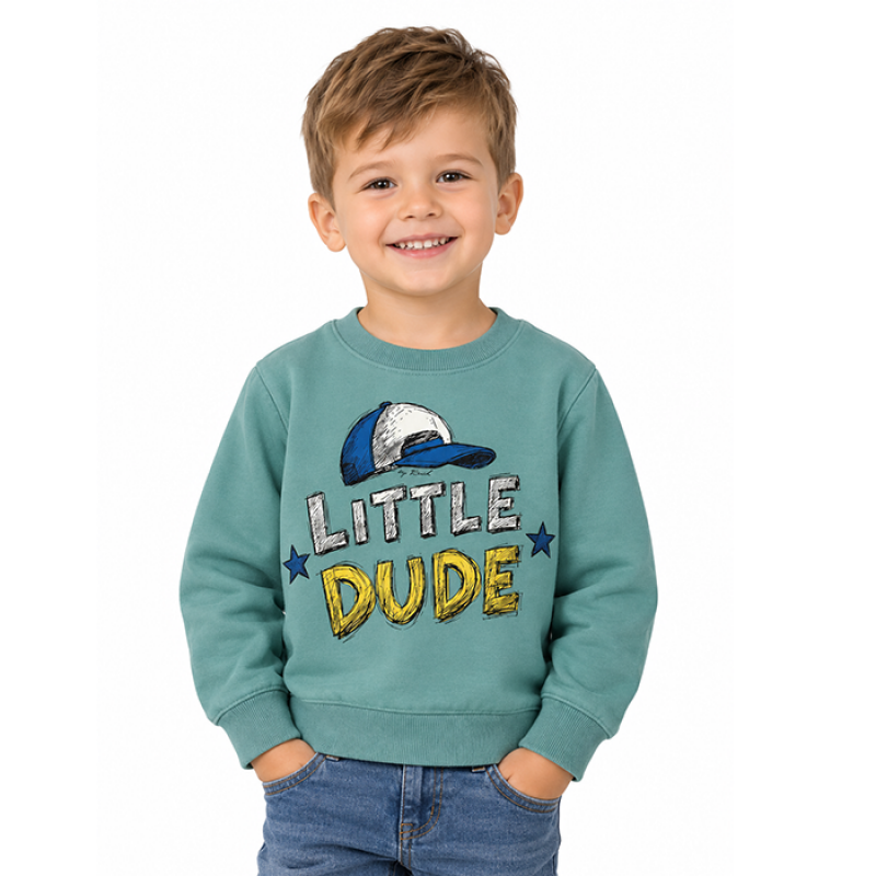 Блуза за момче Rach "Little Dude" /92-110/ в цвят тъмна мента