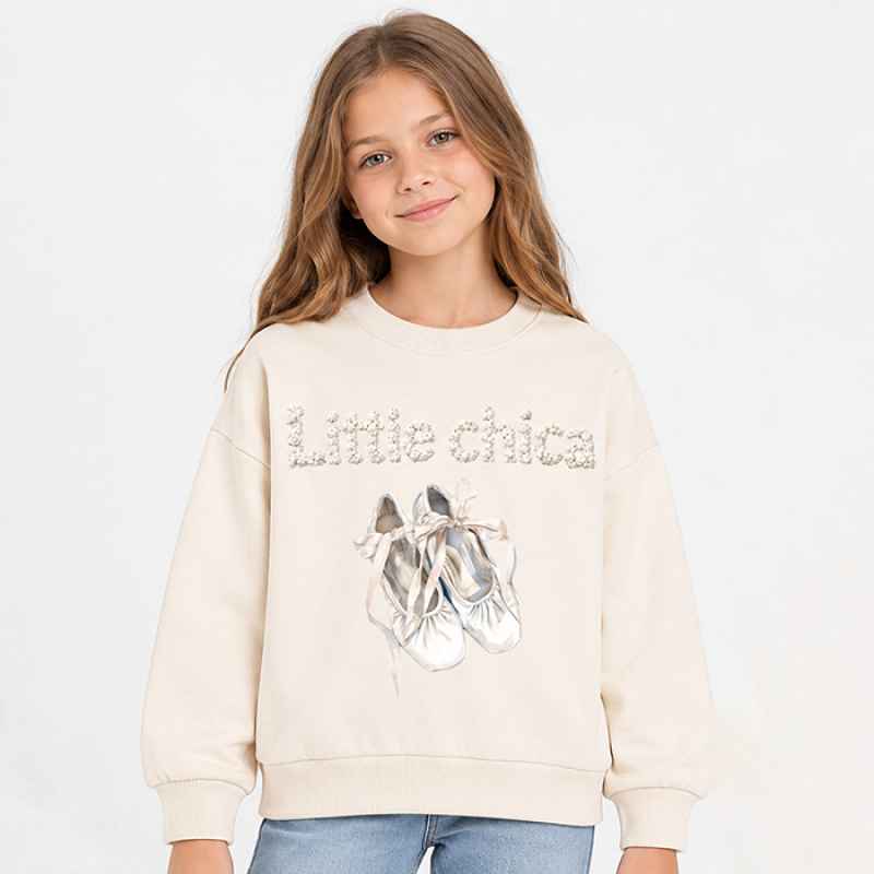 Блуза за момиче Rach "Little Chica" /116-158/ в цвят екрю 