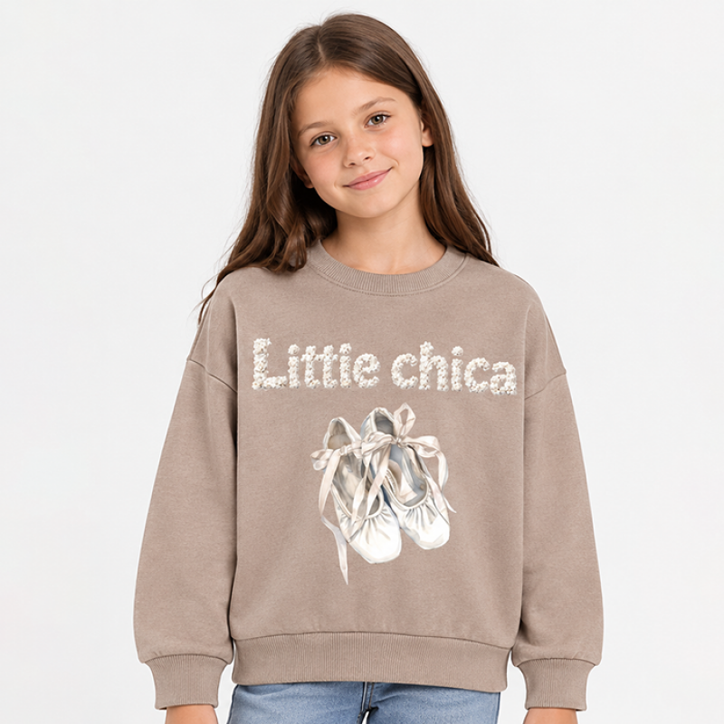Блуза за момиче Rach "Little Chica" /116-158/ в цвят капучино