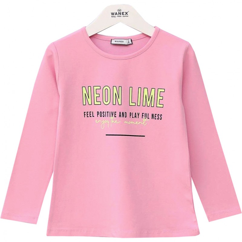 Блуза за момиче Neon LIme в розово /92-122/ ликра